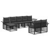 vidaXL Ensemble de canap&eacute;s d'ext&eacute;rieur 9 pcs Noir et Gris fonc&eacute;