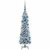 vidaXL Sapin de No&euml;l artificiel Blanc 120 cm PVC, m&eacute;tal et plastique