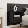 vidaXL T&ecirc;te de lit avec armoire 3 pcs Ch&ecirc;ne noir Bois d'ing&eacute;nierie
