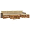vidaXL Ensemble de canap&eacute;s d'ext&eacute;rieur 6 pc Naturel et Beige