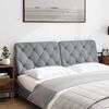 vidaXL Coussin de t&ecirc;te de lit gris clair 160 cm tissu