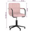 vidaXL Chaises pivotantes &agrave; manger lot de 2 rose velours
