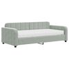 vidaXL Lit de jour avec matelas gris clair 90x190 cm velours