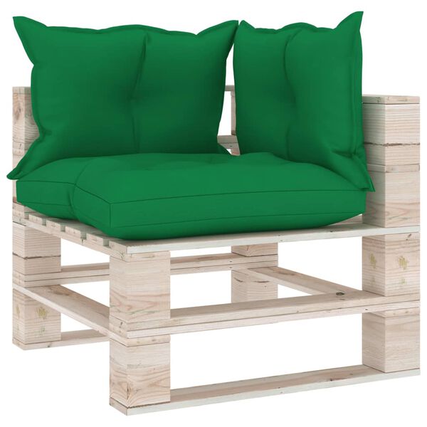 vidaXL Salon palette de jardin 6 pcs avec coussins bois de pin