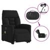 vidaXL Fauteuil inclinable de massage &eacute;lectrique noir tissu microfibre
