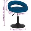 vidaXL Tabouret de bar Bleu Velours