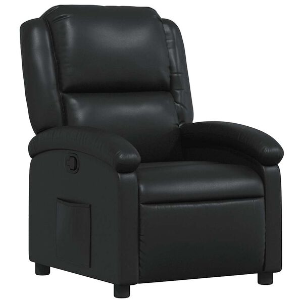 vidaXL Fauteuil inclinable en similicuir noir