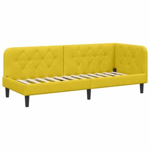 vidaXL Cadre de lit d'angle avec t&ecirc;te de lit Jaune 80 x 200 cm Velours
