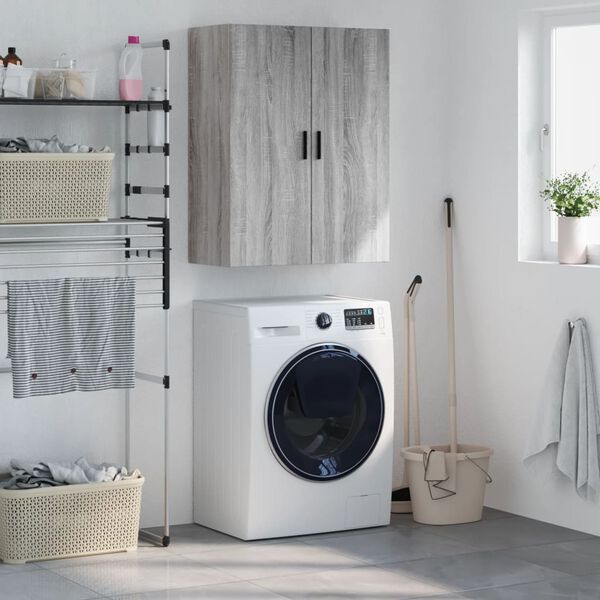 vidaXL Armoire murale sonoma gris 69,5x34x90 cm