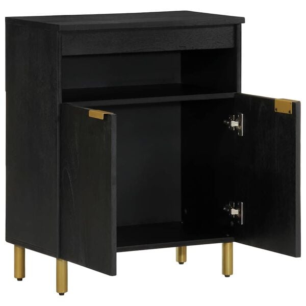 vidaXL Buffet noir 60x33x75 cm bois d'ing&eacute;nierie
