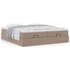 VidaXL Cadre de lit ottoman et matelas cappuccino 160x200cm similicuir