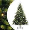 vidaXL Arbre de No&euml;l artificiel en silicone flexible 300 LEDs 210 cm