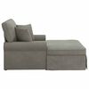 vidaXL Chaise lounge avec jupe Gris clair 91 x 157 x 91 cm