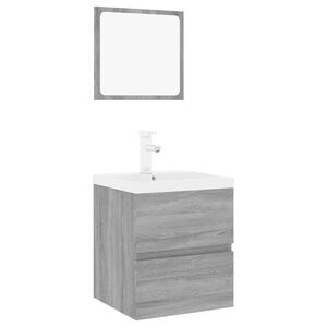 vidaXL Meubles de salle de bain Sonoma gris Bois d'ing&eacute;nierie