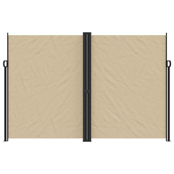 vidaXL Auvent latéral rétractable beige 220x1200 cm