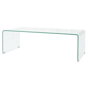 vidaXL Table basse 98x45x30 cm Verre tremp&eacute; Transparent