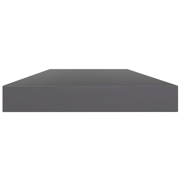 vidaXL Panneaux biblioth&egrave;que 8pcs Gris brillant 40x10x1,5cm Agglom&eacute;r&eacute;