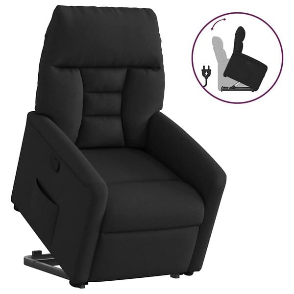 vidaXL Fauteuil inclinable noir tissu