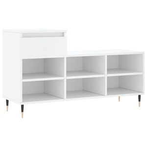 vidaXL Armoire &agrave; chaussures Blanc 102x36x60 cm Bois d'ing&eacute;nierie