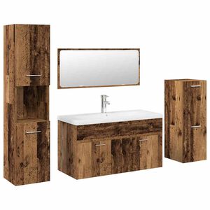 vidaXL Ensemble de meubles salle de bain 5 pcs bois d'ing&eacute;nierie