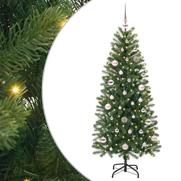 vidaXL Sapin de No&euml;l artificiel avec 150 LED Vert 150 cm PE et PVC