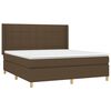 vidaXL Sommier &agrave; lattes de lit matelas et LED Marron fonc&eacute; 180x200cm