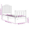 vidaXL Cadre de lit sans matelas noir bois de pin massif