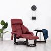 vidaXL Fauteuil de massage TV inclinable rouge bordeaux similicuir