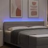 vidaXL T&ecirc;te de lit LED avec des lumi&egrave;res &agrave; LED Taupe 180 cm Polyester