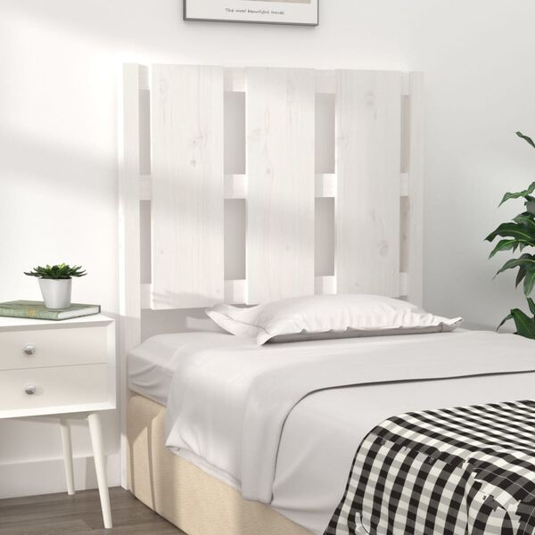 vidaXL Tête de lit Blanc 80,5x4x100 cm Bois massif de pin