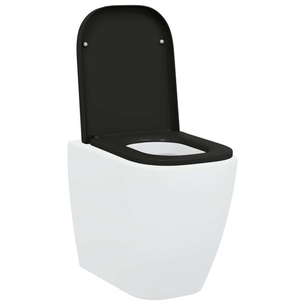 vidaXL Si&egrave;ge de toilette Noir 44,5 x 35 x 3,6 cm Duroplast