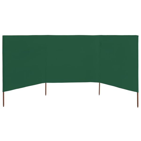 vidaXL Paravent 3 panneaux Tissu 400 x 160 cm Vert
