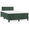 vidaXL Sommier &agrave; lattes de lit avec matelas vert fonc&eacute; 120x190 cm