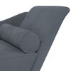 vidaXL Chaise longue avec coussins gris fonc&eacute; velours