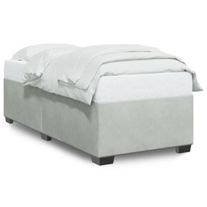 vidaXL Cadre de lit sans matelas gris clair 90x190 cm velours