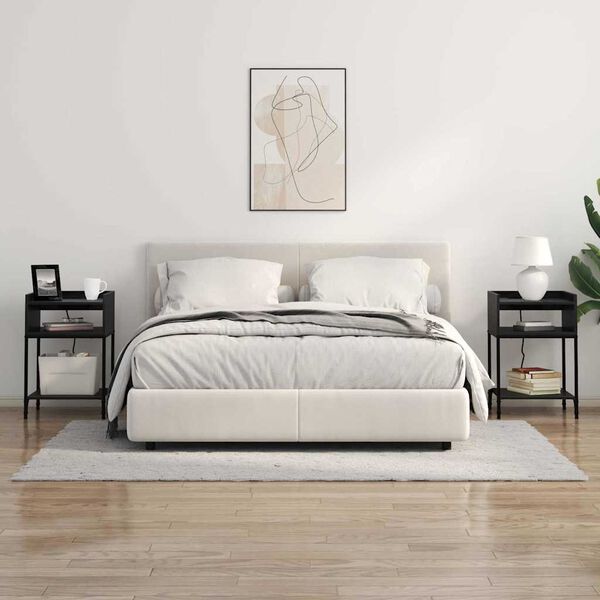 vidaXL Cabinet de chevet Ch&ecirc;ne noir 40 x 40 x 61 cm Bois d'ing&eacute;nierie