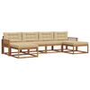 vidaXL Ensemble de canap&eacute;s d'ext&eacute;rieur 6 pc Naturel et Beige