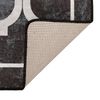 vidaXL Tapis lavable noir et blanc 80x300 cm antidérapant