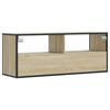 vidaXL Meuble TV ch&ecirc;ne sonoma 100x31x39,5cm bois d'ing&eacute;nierie et m&eacute;tal