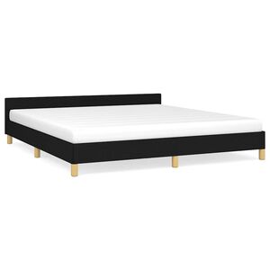 vidaXL Cadre de lit sans matelas noir 180x200 cm tissu