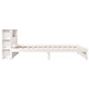 vidaXL Lit biblioth&egrave;que sans matelas blanc 100x200 cm bois pin massif