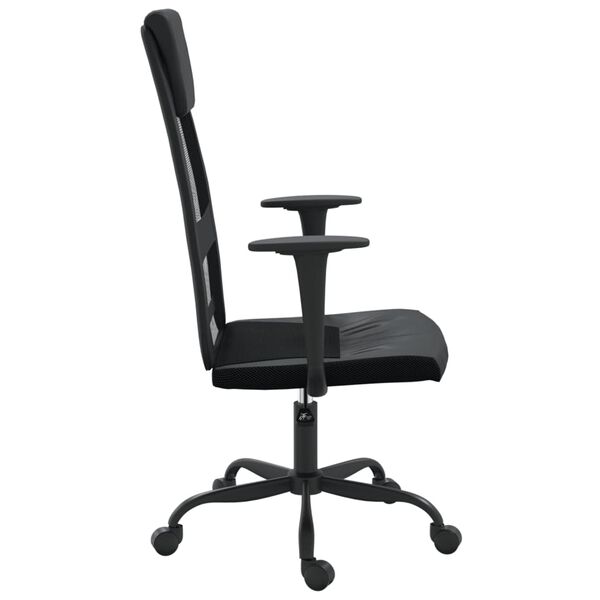 vidaXL Chaise de bureau réglable en hauteur noir