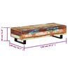 vidaXL Table basse 120x50x30 cm Bois de récupération solide et acier