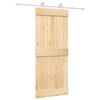 vidaXL Porte coulissante Naturel et Blanc 85 x 210 cm