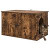 vidaXL Maison pour chat Ch&ecirc;ne fum&eacute; 85 x 55 x 50 cm Bois d'ing&eacute;nierie