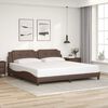 vidaXL Cadre de lit sans matelas Zadar marron 200x200 cm similicuir