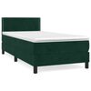 vidaXL Sommier &agrave; lattes de lit avec matelas Vert fonc&eacute; 90x190 cm