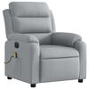 vidaXL Fauteuil de massage inclinable &eacute;lectrique gris clair tissu