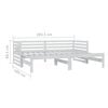 vidaXL Lit coulissant sans matelas blanc 2x(90x200) cm