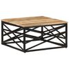 vidaXL Table basse 68x68x35 cm Bois de manguier massif